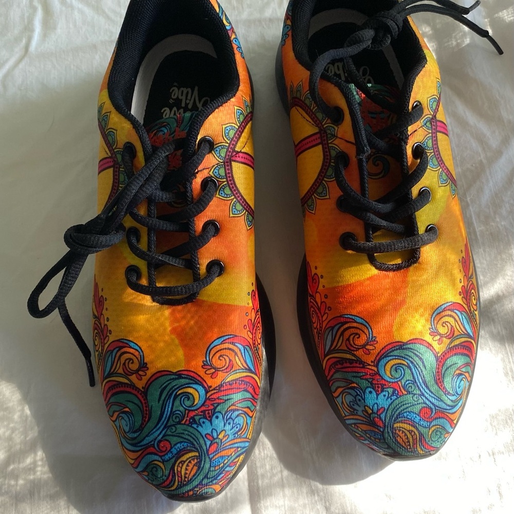 Vibrant Multicolor Yes We Vibe Sneakers